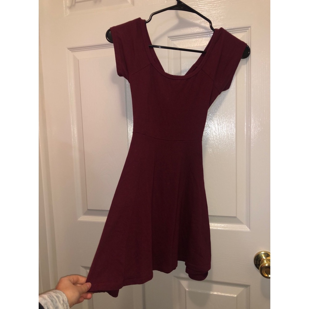 Maroon skater dress